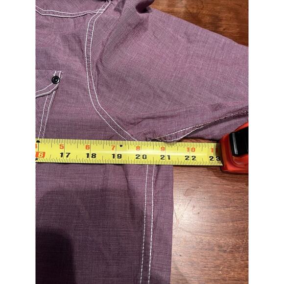 Company 81 Button Up Shirt Mens Large Burgundy Western Long Sleeve Casual - Picture 4 of 5